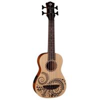 

Luna Uke Baritone Bass Semi Acoustic Ukulele with Preamplifier, 15 Frets, C Shape Neck, Rosewood Fingerboard, Satin Natural, Tattoo