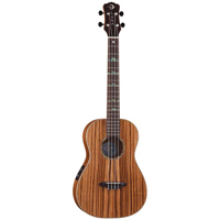 

Luna Uke High Tide Baritone Zebrawood Semi Acoustic Ukulele, 19 Frets, C Shape Neck, Rosewood Fretboard, Satin Natural