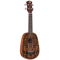 

Luna Uke Tribal Pineapple Mahogany Acoustic Ukulele, 12 Frets, C Shape Neck, Rosewood Fingerboard, Satin Natural