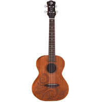 

Luna Uke Tattoo Tenor Mahogany Acoustic Ukulele with Gig Bag, 19 Frets, C Shape Neck, Rosewood Fretboard, Satin Natural