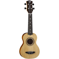 

Luna Uke Vintage Spruce Soprano Acoustic Ukulele, 12 Frets, C Shape Neck, Rosewood Fretboard, Satin Natural