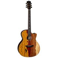 

Luna Vista Eagle Tropical Wood Koa Back Semi-Acoustic Guitar with Case, Ebony Fretboard, Gloss Natural