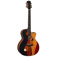 

Luna Vista Wolf Tropical Wood Coco Back Semi-Acoustic Guitar with Case, Ebony Fretboard, Natural