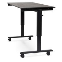 

Luxor 60" Crank Adjustable Height Standing Desk, Black Oak Desk, Black Frame