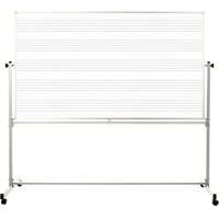 

Luxor 72x48" Mobile Double-Sided Music Magnetic Whiteboard with Marker/Eraser Tray