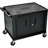 

Luxor LP27-B 27" High Heavy Duty AV Cart with Cabinet