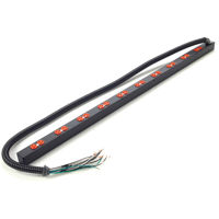

Lowell Manufacturing ACS-2020-IG-10C-HW 20A 10-Circuit AC Power Strip with 20 I.G. Total (10 Duplex) Outlets, Hardwired 6' Flexible Conduit with Pigtail Leads