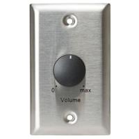 

Lowell Manufacturing 50LVC 50W Mono Attenuator with Standard Style 1-Gang Wall Plate for 25/70/100V Speaker Line, Stainless Steel