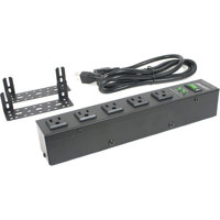 

Lowell Manufacturing ACS-1505-SW-SD 15A AC Power Strip with Detachable 6' Cord, 5 Outlets, 2-Stage Surge Suppression