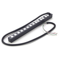 

Lowell Manufacturing ACS-2014-2C-HW 20A Two-Circuit AC Power Strip with 3 Duplex + 8 Single Outlets, Hardwired 6' Flexible Conduit with Pigtail Leads