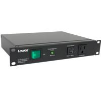 

Lowell Manufacturing ACHR-1505-S 1U Rackmount AC Power Panel for Half Rack, 5 NEMA Outlets (15A) and Surge Suppression