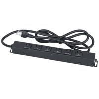 

Lowell Manufacturing ACS-1506-WW 15A Compact AC Power Strip with Attached 6' Cord, 6 Outlets
