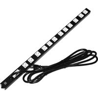 

Lowell Manufacturing ACS-2012 20A AC Power Strip with Attached 12' Cord, 12 Outlets