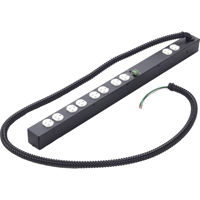 

Lowell Manufacturing ACS-2010-RPC-HW 20A AC Power Strip with Remote Power Control, 10 Total (5 Duplex) Outlets, Hardwired 6' Flexible Conduit with Pigtail Leads