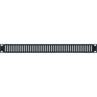 

Lowell Manufacturing AVPB-1 1U Aluminum Rackmount Blank Panel with Slotted Vent & Flange, Brushed Black Anodized