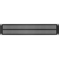 

Lowell Manufacturing AVPB-2 2U Aluminum Rackmount Blank Panel with Slotted Vent & Flange, Brushed Black Anodized