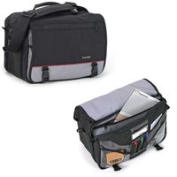

Lightware Laptop Courier II Briefcase with Padded Shoulder Strap and Three Zippered Compartments, Black
