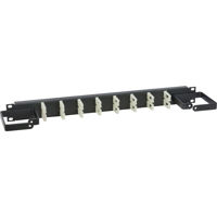 

Lowell Manufacturing CMCD-1HV 1U Horizontal/Vertical Rackmount Cable Management Panel with Plastic Rotating Flex Clips and 2x D-Rings