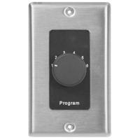 

Lowell Manufacturing CS6 6-Source Program Selector Switch with Decorator Style 1-Gang Wall Plate, Stainless Steel/Black