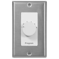 

Lowell Manufacturing CS6 6-Source Program Selector Switch with Decorator Style 1-Gang Wall Plate, Stainless Steel/White