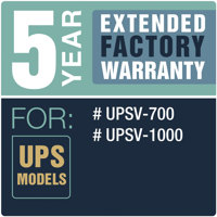 

Lowell Manufacturing UPS-EW-521 Five Year Extended Warranty for UPSV-700 or UPSV-1000