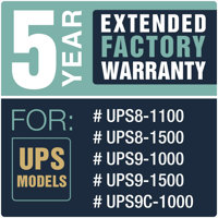 

Lowell Manufacturing UPS-EW-522 Five Year Extended Warranty for UPS8-1100, UPS8-1500, UPS9C-1000, UPS9-1000 and UPS9-1500