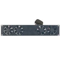 

Lowell Manufacturing FDC2-2T 2U Quiet Fan Panel with Thermostat Probe, 2 Fans, 52 cfm