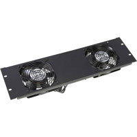 

Lowell Manufacturing FW2-3T 3U Rackmount Panel with Two 4.7" Whisper Fans & Guards, 6' Green Thermo Cord (US), 50cfm Airflow Each