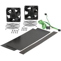 

Lowell Manufacturing FW2-KIT-VB Thermal Management Kit for LWR Series Rack, Includes 2x 4.7" Single Whisper Fans, 2x Fan Guards, 3x Magnetic Vent Blockers and Black Standard Cord
