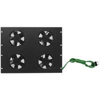 

Lowell Manufacturing FW4-7T 7U Rackmount Panel with Four 4.7" Whisper Fans & Guards, 6' Green Thermo Cord (US), 50cfm Airflow Each