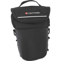 

Lightware Half Gaffer Bag Belt Pouch, with D Rings for Cinch Locks & Belt Loops, Black