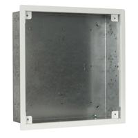 

Lowell Manufacturing IWBK-1414 In-Wall Box with Breakaway and Trim Plate, 14.25 x 14.25", White