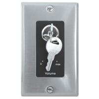 

Lowell Manufacturing KL100-PA 100W 3dB 70V/25V Mono Attenuator with Priority Relay, Decorator Style 1-Gang Wall Plate and Keylock, Stainless Steel/Black