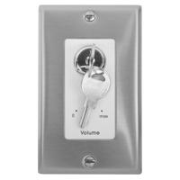 

Lowell Manufacturing KL100-PA 100W 3dB 70V/25V Mono Attenuator with Priority Relay, Decorator Style 1-Gang Wall Plate and Keylock, Stainless Steel/White
