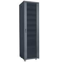 

Lowell Manufacturing LCDR-4224 42U Configured Design Rack, 24" Depth, 1200 Lbs Capacity, Charcoal Gray