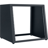 

Lowell Manufacturing LDSR-1018 10U Desktop Rack with Sloped Front, 18" Depth, Black