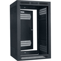 

Lowell Manufacturing LER-1822 18U 22" Depth Enclosed Stand Alone Floor Rack with Rear Door and 2x Adjustable Rails, Black
