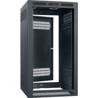 

Lowell Manufacturing LER-2127 21U 27" Depth Enclosed Stand Alone Floor Rack with Rear Door and 2x Adjustable Rails, Black