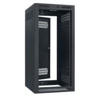 

Lowell Manufacturing LER-2422 24U 22" Depth Enclosed Stand Alone Floor Rack with Rear Door and 2x Adjustable Rails, Black