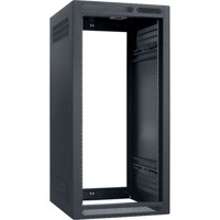 

Lowell Manufacturing LER-2427-LRD 24U 27" Depth Enclosed Stand Alone Floor Rack without Rear Door and 2x Adjustable Rails, Black