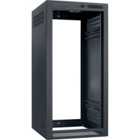 

Lowell Manufacturing LER-2432-LRD 24U 32" Depth Enclosed Stand Alone Floor Rack without Rear Door and 4x Adjustable Rails, Black