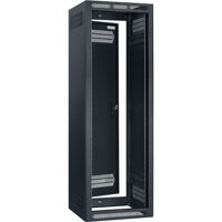 

Lowell Manufacturing LER-3522 35U 22" Depth Enclosed Stand Alone Floor Rack with Rear Door and 2x Adjustable Rails, Black