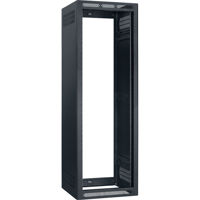 

Lowell Manufacturing LER-3522-LRD 35U 22" Depth Enclosed Stand Alone Floor Rack without Rear Door and 2x Adjustable Rails, Black