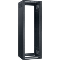 

Lowell Manufacturing LER-3532-LRD 35U 32" Depth Enclosed Stand Alone Floor Rack without Rear Door and 4x Adjustable Rails, Black