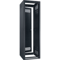 

Lowell Manufacturing LER-4027 40U 27" Depth Enclosed Stand Alone Floor Rack with Rear Door and 2x Adjustable Rails, Black