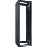 

Lowell Manufacturing LER-4032-LRD 40U 32" Depth Enclosed Stand Alone Floor Rack without Rear Door and 4x Adjustable Rails, Black