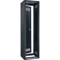 

Lowell Manufacturing LER-4422 44U 22" Depth Enclosed Stand Alone Floor Rack with Rear Door and 2x Adjustable Rails, Black