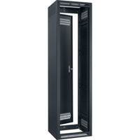 

Lowell Manufacturing LER-4432 44U 32" Depth Enclosed Stand Alone Floor Rack with Rear Door and 2x Adjustable Rails, Black