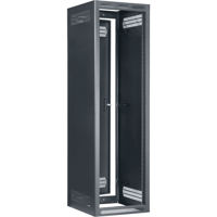 

Lowell Manufacturing LFR-4027 40U 27" Depth Enclosed Stand Alone Floor Rack with Rear Door and 2x Fixed Rails, Black