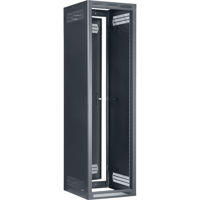 

Lowell Manufacturing LFR-4427 44U 27" Depth Enclosed Stand Alone Floor Rack with Rear Door and 2x Fixed Rails, Black